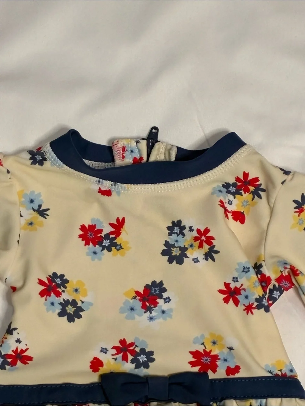 RuffleButts Baby Girl Floral Peplum Rash Guard Swimsuit 0-3M Swim